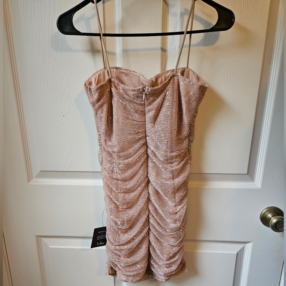 MSRP $59 NWT Lulus Flirty Vibes Bodycon Mini Dress Sz M or L - Picture 8 of 11
